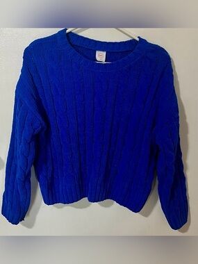 wonder nation Cable Knit Crewneck Sweater - Blue